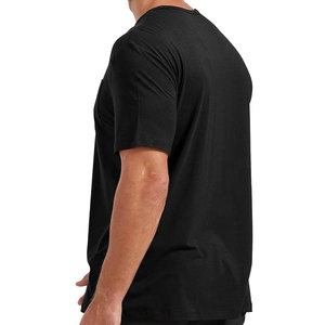 เสื้อยืดผู้ชายผ้าฝ้ายสีดำระบายอากาศได้ดี - Product Image 2