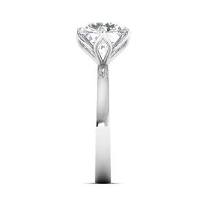 Anillo Solitario con Diamante Redondo Corte Portugués de 3.00 Ct, Color F, Claridad VS, Diamante Cultivado en Laboratorio en Oro de 14K, Regalo de Aniversario de Bodas - Product Image 4