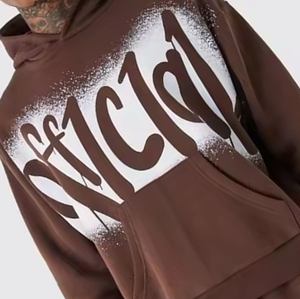 2025 mejor calidad 100% algodón de gran tamaño para hombres logotipo personalizado serigrafiado y estampado de pantalla desteñido al sol chándales transpirables para hombres - Product Image 4