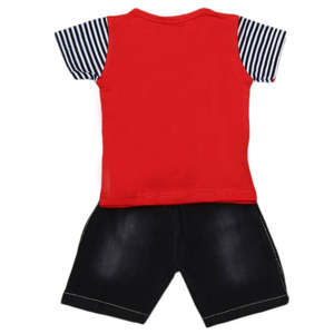Costume pour nouveau-né garçon 2 pièces - Rouge - Product Image 5