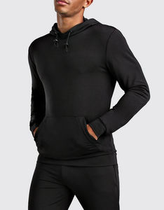 Trajes de dos piezas con logotipo personalizado de calidad superior, chándal liso de Color sólido con capucha, conjuntos de chándal para hombre, conjunto de ropa ajustado - Product Image 3