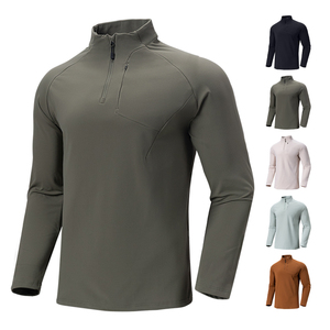 Camiseta Deportiva Personalizada de Manga Larga con Cierre de 1/4, Camisetas Deportivas de Secado Rápido para Gimnasio, Camisetas para Correr para Hombre - Product Image 3