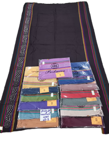 Hijab en viscose noir de luxe AHE Zubda, doux, chaud, durable, motif uni, 150g, double dentelle centrale, longueur moyenne pour femmes, hiver - Product Image 2