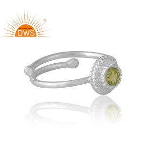 Anillo de piedras preciosas de peridoto Natural de plata de diseño de tendencia joyería personalizada para regalo de mujer para ella - Product Image 4