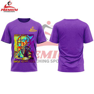T-shirts pour hommes en pur coton de haute qualité sur mesure Styles à col rond surdimensionnés Échantillons basés sur la sérigraphie à motif solide - Product Image 6