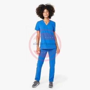 Uniformes de gommage pour infirmière médicale unisexe à manches courtes - Product Image 5