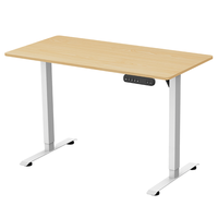 Bureau de travail électrique ergonomique moderne haut de gamme à moteur unique, réglable en hauteur, plateau en bois, table de jeu, garantie 5 ans