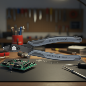 คีมตัดอเนกประสงค์ Knipex Electronic Super Knips XL แบบขัดเงา พร้อมด้ามจับหลายส่วนประกอบและคุณสมบัติป้องกันไฟฟ้าสถิต - Product Image 3