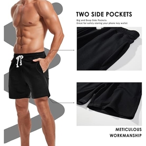 Streetwear coton Shorts Shorts hommes décontracté personnalisable couleurs unies Short hommes Shorts pour hommes vêtements en gros - Product Image 3