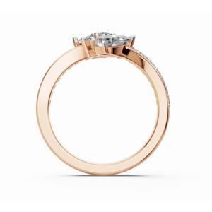 Anillo de diamante cultivado en laboratorio Stellar Fusion en oro amarillo, rosa y blanco de 9 kt, 14 kt y 18 kt para compromiso, novia y uso diario. - Product Image 4