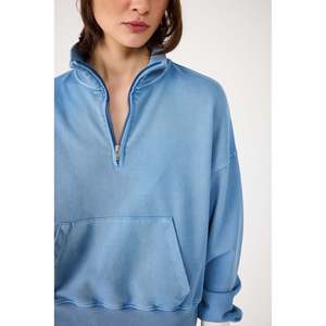 Sweat-shirt en coton à effet délavé - Product Image 2