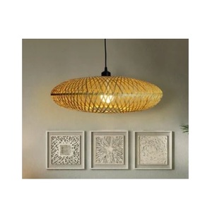 Lámpara colgante de ratán de bambú Natural, luces colgantes hechas a mano, sombras de mimbre, E27, suspensión de iluminación - Product Image 6