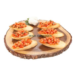 Plateau de service en bois moderne et écologique de grande taille en forme de rectangle Plateau de table basse et assiettes de service du fournisseur indien - Product Image 6