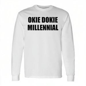 Camiseta de Manga Larga Okie Dokie Millennial, Cuello Redondo, Unisex, para Adultos, Ropa Promocional - Product Image 2