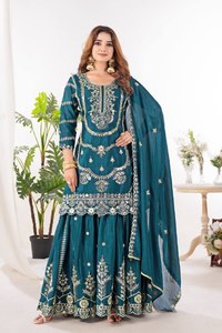 Nuevo Vestido Kurti Salwar Kameez Tradicional para Mujer 2025, Seda Chinnon Pura con Estampado de Lámina, Secado Rápido, para Todas las Temporadas, Estilo Indio - Product Image 4