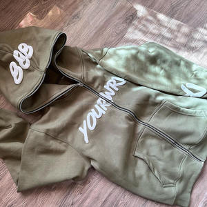 Sweat à capuche zippé intégral personnalisé pour femme, 100% coton polaire, coupe-vent, hiver, printemps, grande taille, impression de logo - Product Image 6