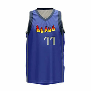 Maillots de basket-ball en polyester pour adultes et enfants ensemble sans manches imprimé personnalisé pour les tournois - Product Image 1