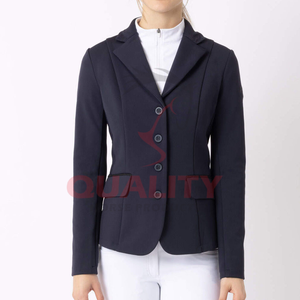 Chaqueta de espectáculo ecuestre para mujer hecha con costuras reforzadas de tela transpirable de corte a medida delgada rendimiento profesional - Product Image 3