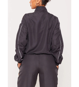 Ensemble 2 pièces personnalisé de haute qualité pour femme, coupe-vent d'hiver à capuche, survêtement zippé imperméable, options de tailles disponibles - Product Image 5