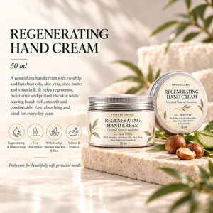 Crema de Manos Regeneradora de Marca Privada 50ml |   Cuidado de la Piel Vegano Natural Hidratante |   Fabricante OEM España - Product Image 2