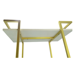 Chariot de bar DPC personnalisé pour hôtel/restaurant, imitation peau de requin, modèle 156, forme rectangulaire avec pieds en métal - Product Image 2