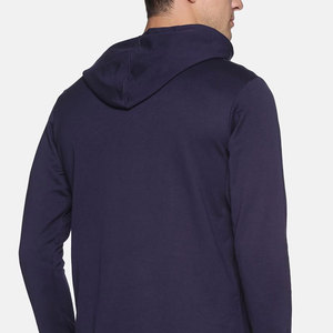 เสื้อฮู้ดสำหรับผู้ชายผ้าฝ้ายสีทึบ100% สำหรับผู้ชายกำหนดเองได้ฉลากตามต้องการ - Product Image 4