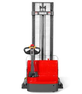 Chariot élévateur électrique à chenilles de 2640 lb, hauteur de levage de 138 po, pieds et fourches réglables - Product Image 1