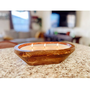 Dernier bol à pâte à bougie en bois de manguier au design moderne Finition naturelle Taille personnalisée pour la décoration de table à des prix acceptables - Product Image 4