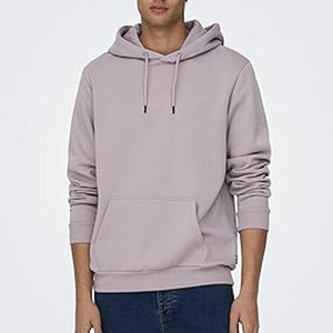 USA taille 100% Polyester hommes couleur unie blanc pull à capuche sweat pour presse à chaud impression Logo coupe régulière hommes sweats à capuche - Product Image 2