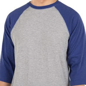 2025 homme personnalisé coton Polyester Reglan 3/4 manches Baseball t-shirt avec Logo bonne qualité t-shirt pour homme - Product Image 2