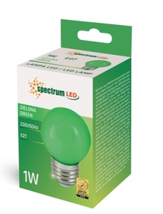หลอดไฟ LED ทรงกลมสีเขียว E27 1W (สเปกตรัม WOJ+11796) - Product Image 2