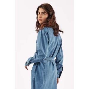 Vestido camisero MIDI de mezclilla para mujer - Product Image 5