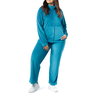 Premium Quality Long <b>Sleeve</b> Plus Size Tracksuit Set with Front Zipper Wholesale Latest Model Winter Tracksuit For Ladies - Product Image 3