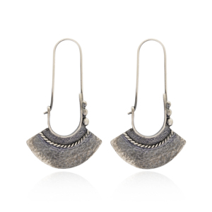 Martelé Oxydé Boucle D'oreille En Gros À La Main Turc Fine 925 Argent Sterling À La Mode Élégant Bijoux - Product Image 1
