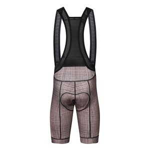 Pantalones Cortos de Ciclismo Personalizables con Textura a Cuadros, Alta Elasticidad, Transpirables, con Malla que Absorbe la Humedad, con Tirantes y Amortiguación - Product Image 2
