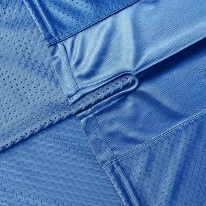 Camiseta de fútbol azul en blanco personalizada, malla transpirable, poliéster, camiseta de fútbol americano, 2017 - Product Image 2