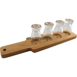 Porte-verre en bois de grande taille Organisation de stockage Support de dernière arrivée 4 porte-verres à bière de l'exportateur indien - Product Image 4