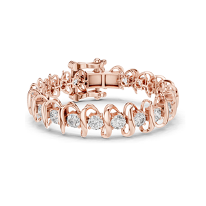 11 CT Lab Diamond <b>Bracelet</b> VVS-VS EF CVD Diamond, 18KT Gold, 14KT, 10KT Gold & 925 <b>Silver</b> Rose, Yellow, White Gold Options - Product Image 2