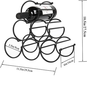 ชั้นวางขวดไวน์9ชั้นแบบตั้งได้สำหรับห้องครัวบาร์ตู้โชว์ขวดแชมเปญหรูหราไม่เหมือนใคร - Product Image 5