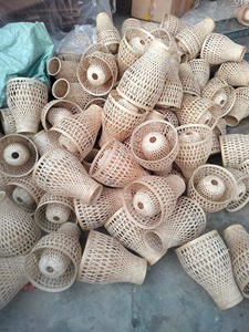 Lámpara colgante moderna de tejido de bambú 2024 al por mayor con lámpara redonda de ratán hecha a mano - Product Image 4