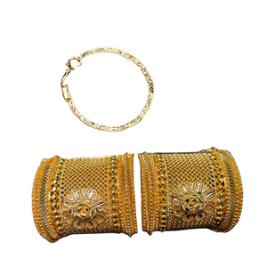 New Arrived Design <b>Bangles</b> <b>Set</b> with 22K Gold Plated Modern Style <b>Bangles</b> <b>Set</b> for Women Wear Jewelry by Exporters - Product Image 2