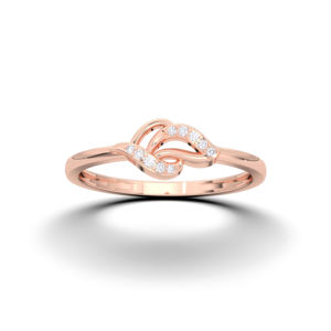 Juego de puntas de diamante de corte redondo de moissanita de 0,04 quilates de quilates, anillo con motivo infinito elegante hecho en plata para ella - Product Image 3