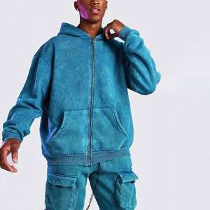 Trajes Deportivos Personalizados para Hombre, Lavados al Ácido, Estilo Vintage, con Cremallera, 100% Algodón, de Alta Calidad, Estampados, Gruesos - Product Image 3