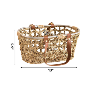 Vente en gros de paniers à œufs en jonc de mer pour la collecte d'œufs frais Paniers de rangement ovales faits à la main avec poignées du Vietnam - Product Image 2