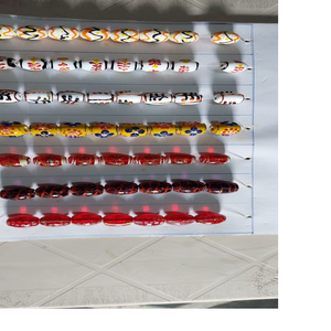 Cuentas de vidrio hechas a medida de tamaño 6 mm con múltiples patrones multicolores para reventa por Cuenta almacena en diferentes formas. - Product Image 1