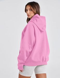 Venta al por mayor de Sudadera con capucha para mujer OEM personalizado pulóver sudadera manga larga de algodón polar Sudadera con capucha directo de fábrica del proveedor - Product Image 2