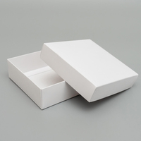 Caja de Regalo de Papel Blanco Liso Personalizada con Tapa Superior, Caja de Embalaje Rígida para Joyería, Bufandas, Cosméticos y Pequeños Regalos