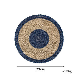 Wholesale Classic Natural Bamboo Seagrass Water Hyacinth <b>Woven</b> Placemats Straw Table Mat Weddin - Product Image 5
