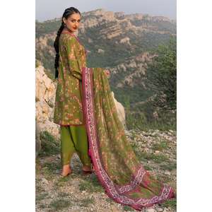 BM-52039 Ensemble 3 pièces non cousu en mousseline imprimée avec dupatta en mousseline brodée, respirant et translucide pour événements diurnes XS 6XL - Product Image 6