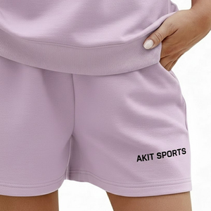 Conjuntos de Verano para Mujer, 100% Algodón, Color Liso, Transpirables, de Secado Rápido, Diseño Personalizado, Manga Corta, Precio al por Mayor - Product Image 5